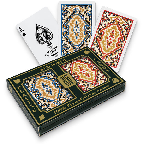 K E M - NARROW PAISLEY - SET, 2 Standard Eckzeichen Poker Playing cards