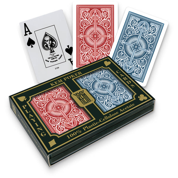 KEM Arrow Wide Set, 2 Jumbo Index Exclusive Spielkarten Pokersize