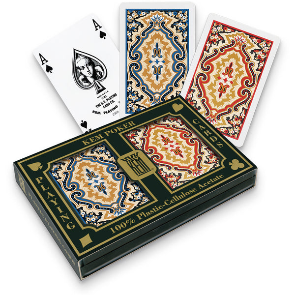 K E M - NARROW PAISLEY - SET , 4 Standard Eckzeichen Poker Playing cards