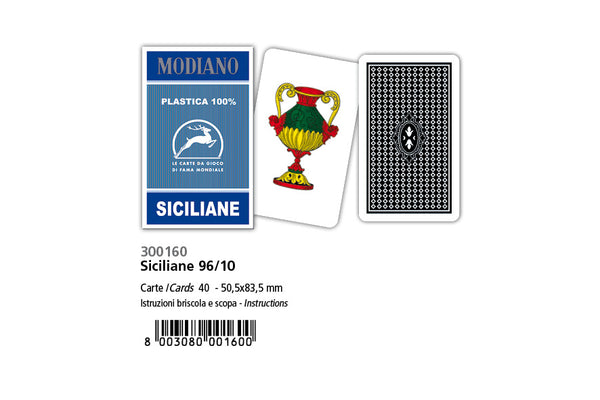 Modiano Siciliane Scopa Plastikkarten