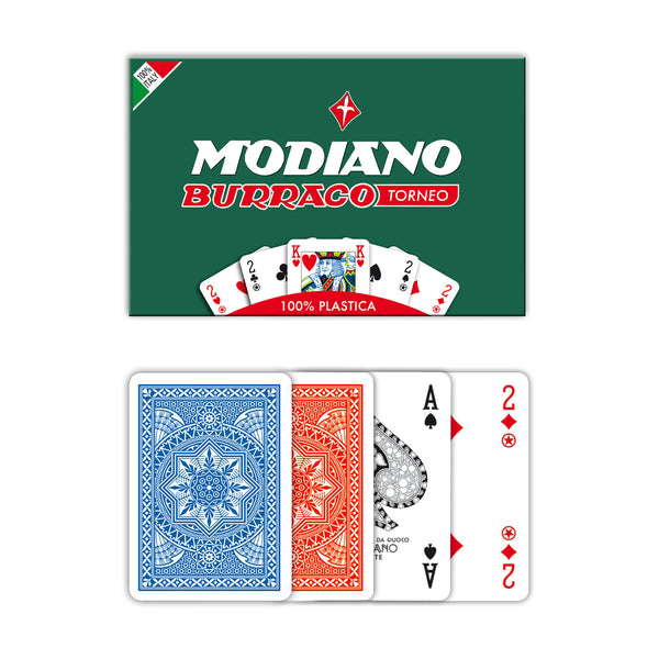 Modiano Burraco Torneo Plastikkarten Set
