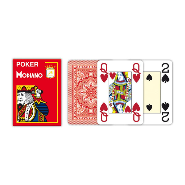 Modiano Poker Plastikkarten Rot