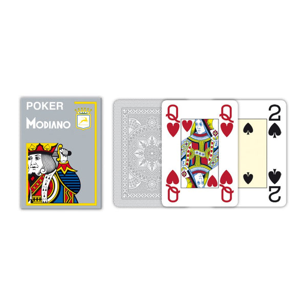 Modiano Poker Plastikkarten Grau