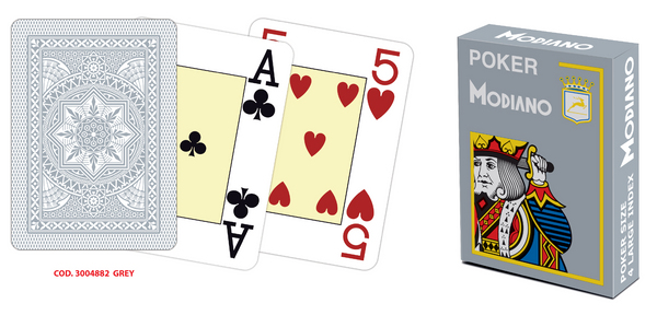 Modiano Poker Plastikkarten Grau