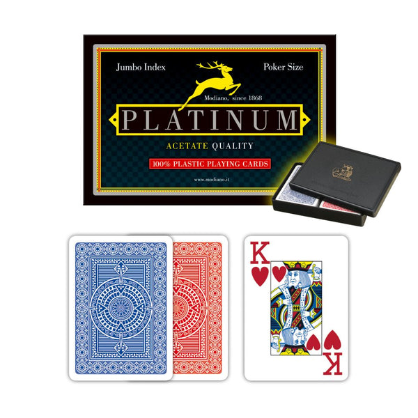 Modiano Platinum Acetate Spielkarten Set Jumbo Index