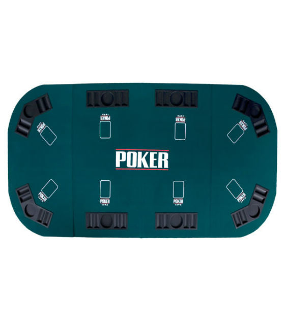 Deluxe 4-Falt-Pokertischplatte für 8 Spieler 180 x 90 cm