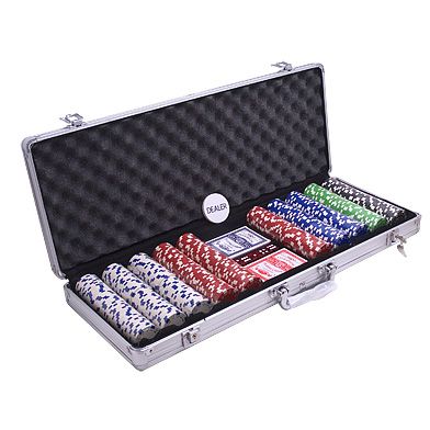 Pokerkoffer Aluminium für 500 Chips ohne Chips