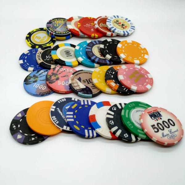Keramik Pokerchips für Profis. Mit eigenem Design sind Sie sicher vor von fremden ins Spiel gebrachten Chips und setzen zudem Ihrer Pokerpartie den professionellen Hut auf. Pokerchips 